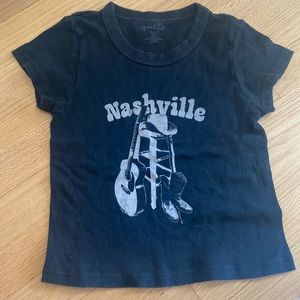 Nashville John Galt/ Brandy Melville cropped tee